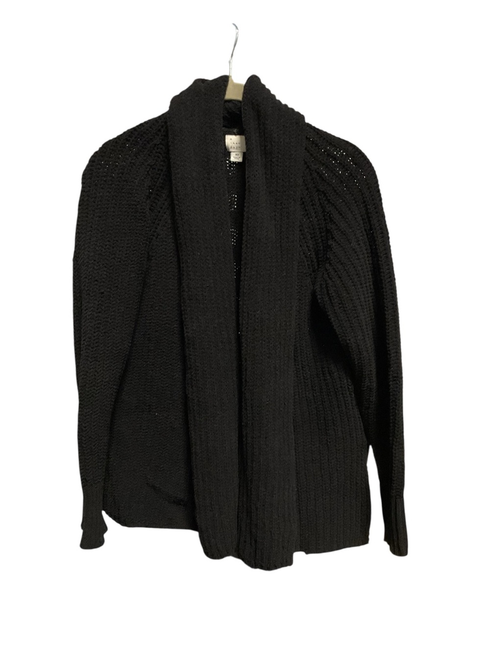 a new day Cozy Black Knit Cardigan Sweater Size XS